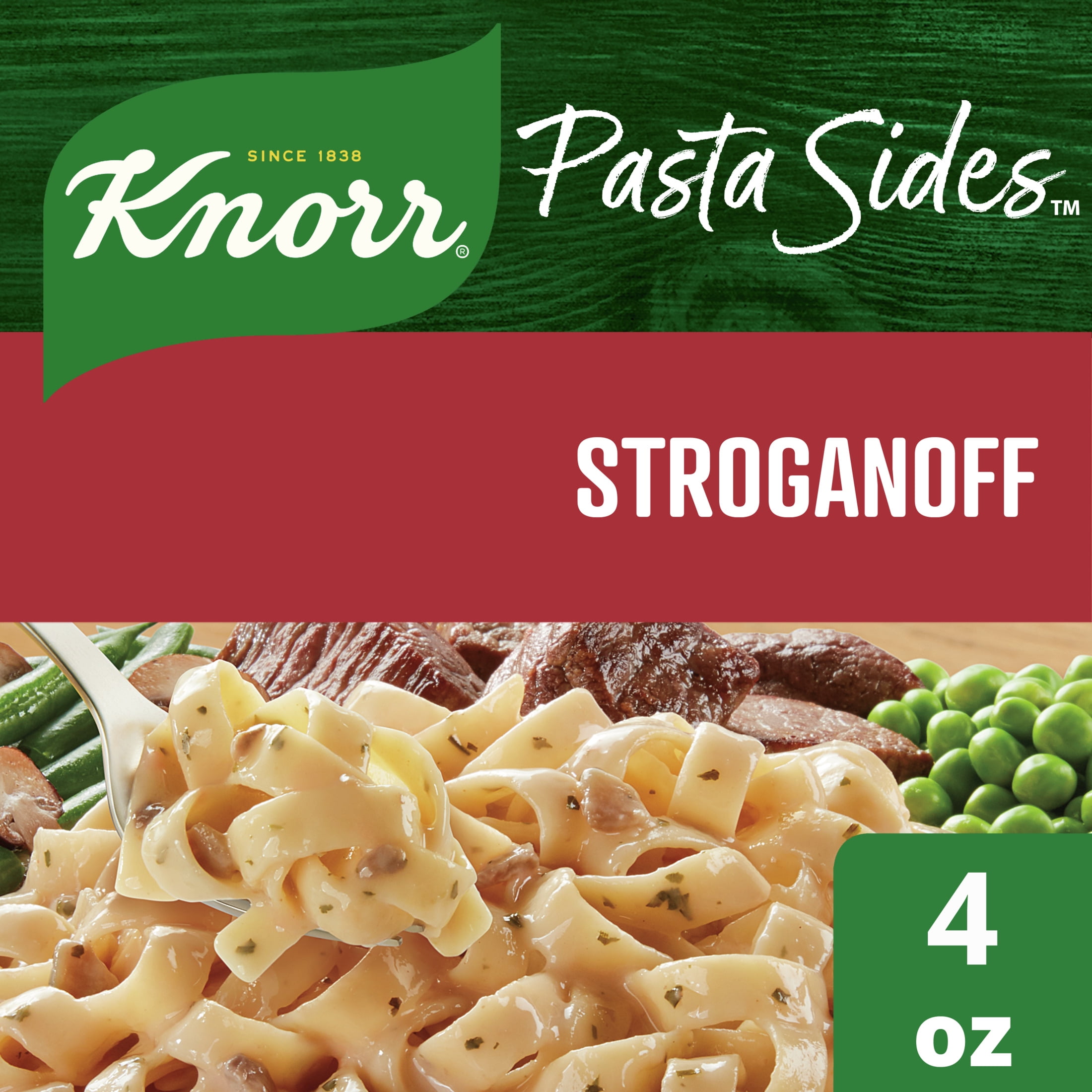 Knorr Pasta Sides Stroganoff Fettuccinne, Cooks in 7 Minutes, No Artificial Flavors or Preservatives, No Added MSG 4 oz