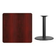 thumbnail image 2 of Flash Furniture 36 Square Mahogany Laminate Table Top with 24 Round Table Height Base [XU-MAHTB-3636-TR24-GG], 2 of 2