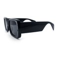 thumbnail image 6 of Womens Mod Beveled Thick Plastic Rectangular Fashion Sunlgasses [All Black], 6 of 8