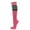 Green, variant on Pink Breast Cancer Awareness Strpied Athletic Tube Knee High Socks, Red Medium