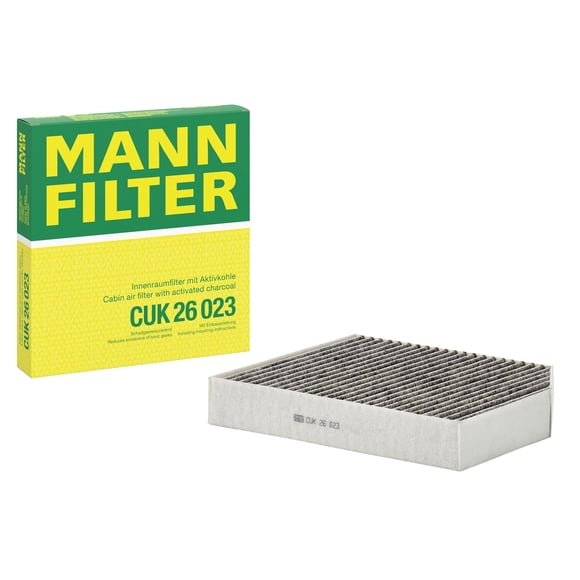 Mann Filter CUK 26 023 Filtre à Air d'Automobile pour Cabine avec Charbon Actif, Filtre de Remplacement pour Compartiment de Passager de Voiture et de Camion OEM pour Merc