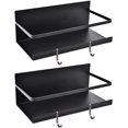 thumbnail image 1 of Estante de especias para nevera, estante de especias para nevera, estante de especias de cocina, negro, 2 unidades con gancho JFHHH pequeña, 1 of 4