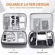 thumbnail image 4 of Bolsa electrónica, bolsa de accesorios para cables de viaje, organizador electrónico impermeable de doble capa, caja de almacenamiento portátil para cables, alambres, cargadores, etc. Zhivalor BST3021748-4, 4 of 8