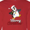 thumbnail image 4 of Inktastic Merry Christmas Penguin Long Sleeve T-Shirt, 4 of 5