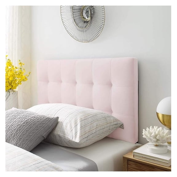 Lily Biscuit Tufted Twin Performance Headboard, Pink