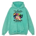 thumbnail image 2 of Sudadera con capucha retro desgastada My Personality Depends On Me para hombre, sudadera informal holgada con capucha, ropa con capucha 100 % algodón de estilo hip hop, 2 of 5