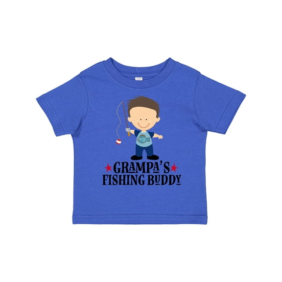 Inktastic Grampa Fishing Buddy Boys Boys Toddler T-Shirt