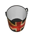 thumbnail image 5 of DouZhe Waterproof Collapsible Large Laundry Baskets, Banner England Flag Prints Circular Hamper with Handles, 5 of 7