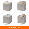 thumbnail image 5 of Lifewit Collapsible Storage Cubes 11 inch Foldable Fabric Bins Organizing Baskets, Light Grey, 5 of 9