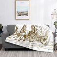 thumbnail image 2 of Fotbe Western Scenery With Old Wagon Manta de Franela con Estampado, Manta Ultrasuave para Cama, Sofá, Auto, Hipoalergénica y Antibolitas-60"x50", 2 of 6
