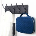 thumbnail image 4 of Rustic Solid Wood Wall-Mounted Coat Rack with Hooks & Hanging Rod, Farmhouse Entryway Jacket & Coat Organizer, 17-Inch, Natural Wood, 4 of 10