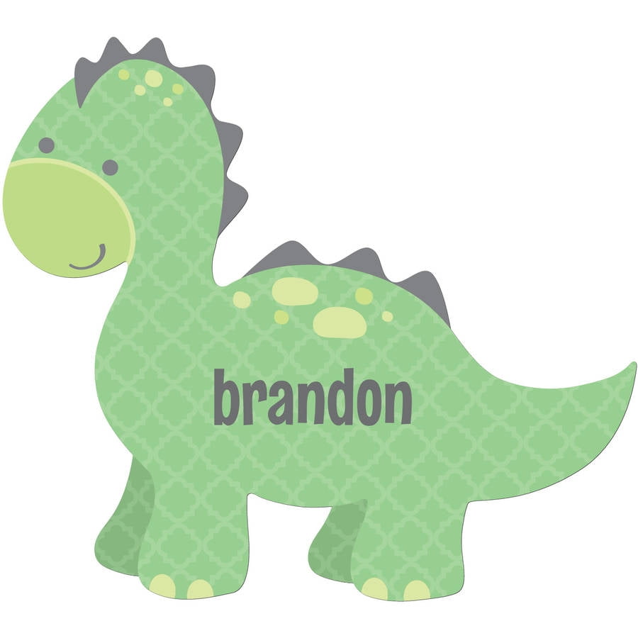 Personalized Sweet Dinosaur Sticky Removable Wall Art Canvas