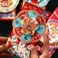 thumbnail image 2 of Rotating Red Envelope For Chinese New Year With Auspicious Symbols And Golden Glitter Paper, 2 of 7