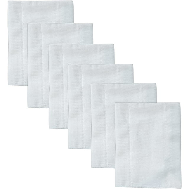 Ruvanti 10 Pack Newborn Diapers White , 100% Organic Cotton Pre Fold Cloth Diapers, Reusable Baby Diapers, Extra Large 13X19 inch Burp Clothes for Baby Girl, Boy, Toddler,