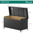 thumbnail image 3 of DWVO Outdoor Waterproof 200 Gallon ‎Aluminum Deck Box, Black, 3 of 7
