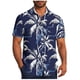 thumbnail image 1 of Mens Casual Manga Corta Botón Abajo Camisas Impresas Bolsillo Botón Turndown Cuello Top Blusa Camisa, 1 of 6