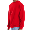 thumbnail image 3 of Hanes Perfect Sweats Crewneck Sweatshirt, Men's Long Sleeve Pullover Fleece, Athletic Red, S, 3 of 5