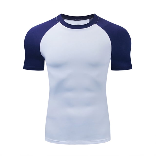 Ceisia Men's Compression Raglan Sleeve T-Shirt High Elastic Quick Dry Athletic Crew Neck Top Gift