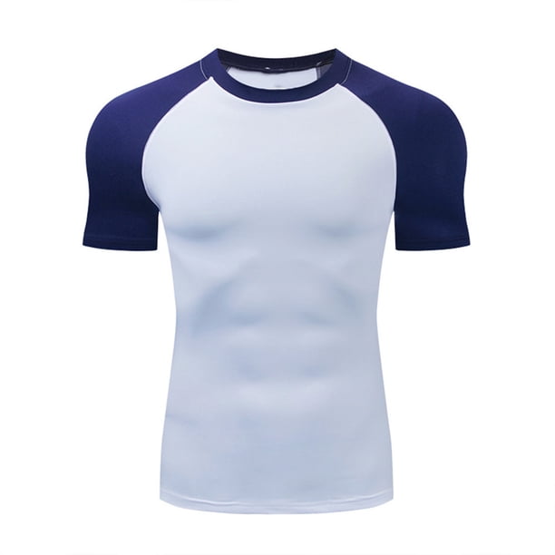 Ceisia Men's Compression Raglan Sleeve T-Shirt High Elastic Quick Dry Athletic Crew Neck Top Gift