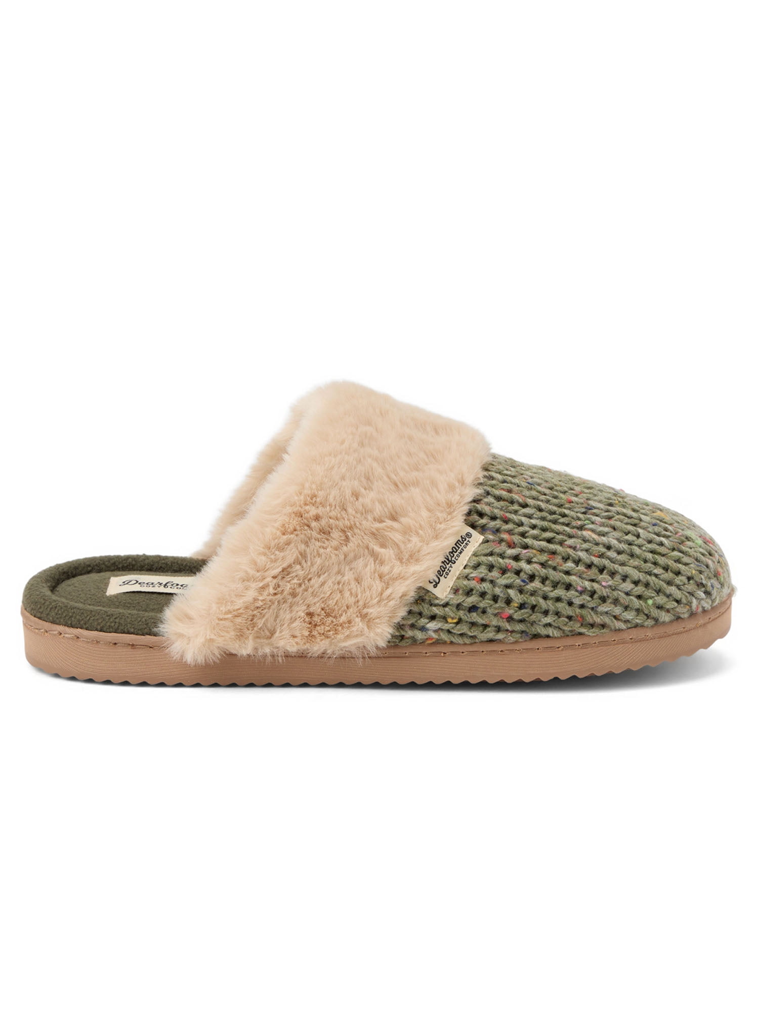 Dearfoams Cozy Comfort Women's Knit Speckeled Scuff Slippers