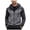 Dark Gray, variant on UAYOTSE Mens Color Block Fleece Full Zip Hooded Jacket Drawstring Long Sleeve Hoodie for Street Wear and Daily Training