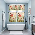 thumbnail image 4 of Red Mushroom Kitchen Curtains Valances and Tiers Set of 3 Fern Plants Butterfly Beige Farmhouse Tier Curtains and Valance with Rod Pocket for Small Windows, 27.5"x24", 4 of 9