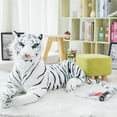thumbnail image 1 of Simulation White Tiger Jaguar Doll 120 cm Lifelike Tiger & Leopard Plush Toys Soft Wild Animals Children Kids Birthday Giftswhite tiger60cm Deng Xun unisex, 1 of 2