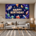 thumbnail image 6 of Astronaut Theme Kids Birthday Banner Space Elements Happy Birthday for Children's Party Indoor Decoration Event Celebration, 6 of 7
