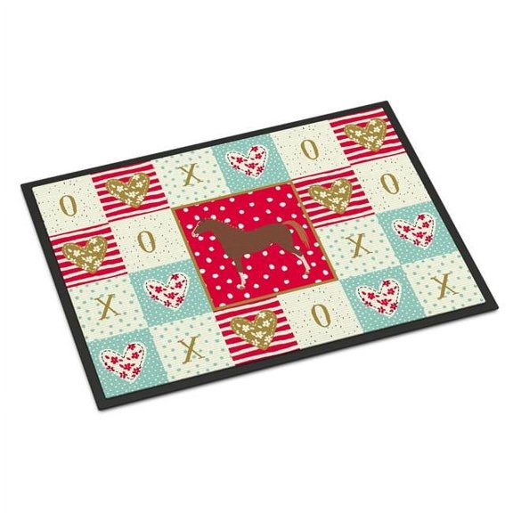 24 x 36 in. Hannoverian Horse Love Indoor or Outdoor Mat