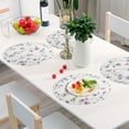 thumbnail image 6 of Round Placemats Plate Mats 15 Inch Non-Slip Heat Resistant Washable PVC Set Table Decoration for Kitchen Dining Watercolor Small Pink Wildflowers, 6 of 7