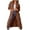 Brown, variant on Lovskoo 2024 Long Cardigans for Women Trendy Long Sleeve Casual Warm Solid Color Coat Long Outerwear Sweater Knit Cardigan Orange