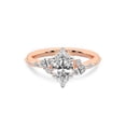 thumbnail image 4 of IGI Certified 3 Carat Marquise Shape Lab Grown Diamond Engagement Ring | 14K Rose Gold | Emmeline Crisscross Side Stone Diamond Ring | FG-VS1-VS2 Quality Friendly Diamonds, 4 of 6
