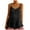 Black, variant on WREESH Womens Summer Camisole Shirt Solid Color V-Neck Spaghetti Strap Tank Tops Loose Casual Sleeveless Cotton Linen Blouses Black