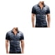 thumbnail image 2 of Camisa de mezclilla Minnieouse para hombre Muscle Fit Azul oscuro 2XL, 2 of 6