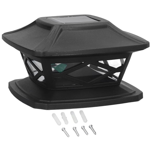 Rechargeable Solar Post Lights - 2 Colors, LED Lamp Beads, IP44 Waterproof, Perfect for Outdoor Fencing and Decor, Includes 2 Sets