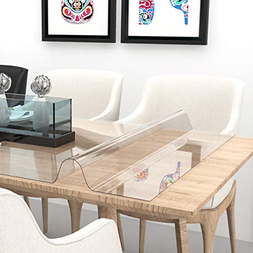 Clear Table Cover Protector Desk Pads Mats Wood Furniture Protective for Large Pub Bar Tabletop Countertop Topper Dining Coffee End Plastic Tablecloth Placemats Wipeable PVC Vinyl 8 x 36 or 30 Inch 