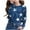 Dark Blue, variant on FamilyThread Girls Cute Printed Long Sleeve Tops Loose Crewneck Pullover Casual Blouses Trendy Tee Shirts For 3-14Y