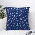 thumbnail image 6 of Rateoe Nautical Anchors Pattern Throw Pillow Cover Premium Pillow Stuffer Sham Square for Decorative Cushion Bed Couch Sofa(Pillow insert not included), 6 of 8