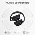 thumbnail image 2 of Auriculares sobre la oreja inalámbricos 80H tiempo de reproducción, auriculares Bluetooth sobre la oreja con 3 modos de ecualizador, micrófono ENC incorporado, graves profundos, estéreo HiFi plegable, 2 of 5