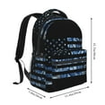 thumbnail image 2 of Haiem Navy Camouflage American Flag Printed School Backpack,Casual Travel Lightweight Backpack,Durable Comfortable Multifunctional Backpack,Laptop Backpack, 2 of 6