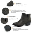 thumbnail image 4 of Ecetana Ankle Cowboy Boots for Women Cowgirl Short Boots Chunky Heels Western Booties, 4 of 7
