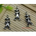 thumbnail image 3 of U8MO 20/60/100pc Retro Jewelry Making DIY Lovely clown alloy Charms pendants 24x12mm-ancient silver-60pcs, 3 of 3