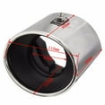 thumbnail image 2 of Chrome Stainless Steel Exhaust Tip Tail Pipe Muffler For Honda /Accord 2008 2009 2010 2011 2012, 2 of 7