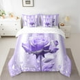 thumbnail image 2 of Castle Fairy Rose Crystal 7-Piece Twin Bedding Sets,Purple Sequin Bedding Comforter Set,Chic Flower Breathable Sheet Sets,Lightweight Sparkling Room Decor, 2 of 8