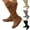 Beige, variant on Slouchy Knee High Boots Women Suede Western Riding Tall Boots Hidden Wedge Fall Winter Dress Wide Calf Booties