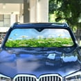 thumbnail image 4 of ALAZA Summer Daisy Flower Pattern Windshield Sun Shade Car Foldable Visor Block UV Rays Protector 57"x31.5", 4 of 8