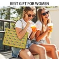 thumbnail image 5 of Large Capacity Tote Bag,Yellow Boston Terrier and Flower Handbag Fashion Luxury Tote Bag,15.7"x13"x 5.1" Inches,Laptop Compatible, 5 of 6
