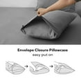 thumbnail image 4 of Mildly Queen Size Soft Bed Sheets Set, 1800 Thread Count, 22" Deep Pocket 4 packs, Soft Microfiber, Grey, 4 of 7