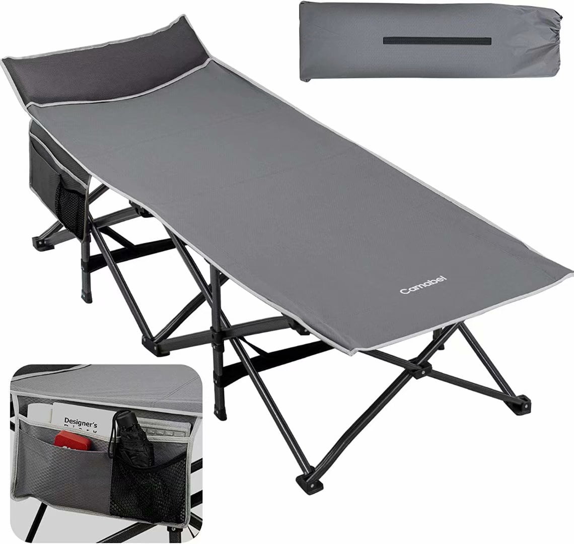 Folding Bed Camping Portable Cots Guest Beds Office Nap Support Up to 600LB+Bag 
