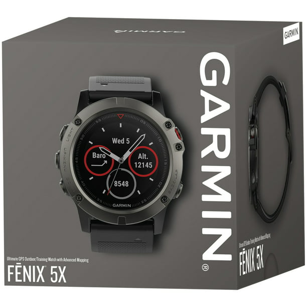 Garmin fēnix 5X Sapphire - watch hiking, cycle, golf, swimming in - Walmart.com